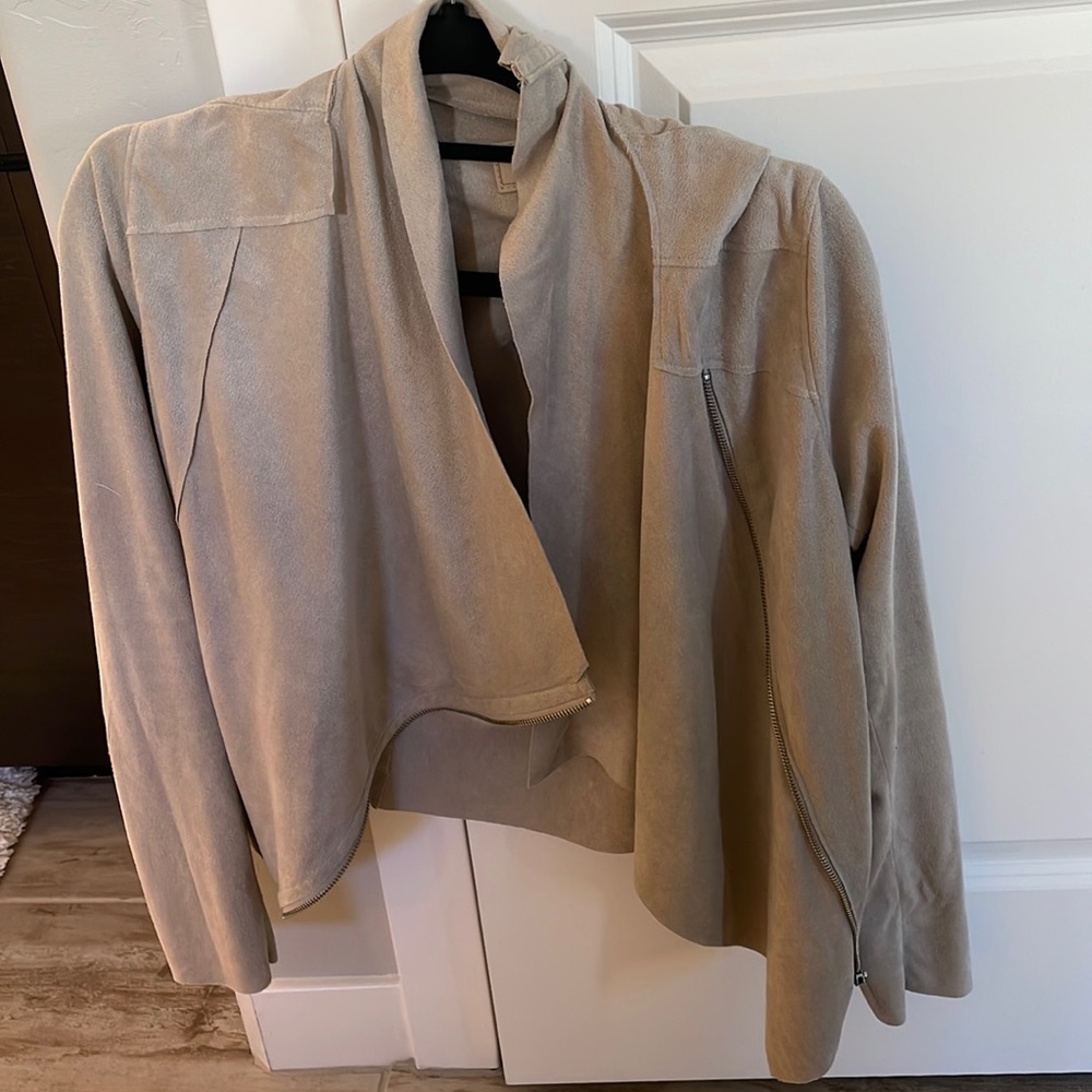 Blank NYC Suede Drape Front Jacket Size Medium